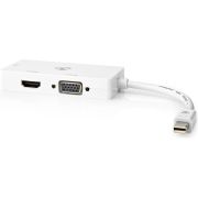 Nedis Mini-DisplayPort Multipoort-Adapterkabel | Mini-DisplayPort Male - VGA Female + DVI-D 24+1-Pins Fema