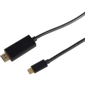 S-Conn 10-56185 video kabel adapter 1,8 m HDMI Type A (Standaard) USB C Zwart