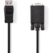 Nedis DisplayPort - VGA-kabel | DisplayPort male - VGA male | 2,0 m | Zwart