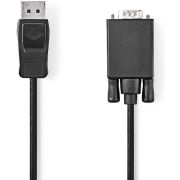 Nedis-DisplayPort-VGA-kabel-DisplayPort-male-VGA-male-2-0-m-Zwart