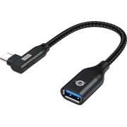 Conceptronic ABBY19B tussenstuk voor kabels USB-C USB-A Zwart