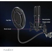 Nedis-Gaming-Microfoon-Gebruikt-voor-Desktop-Notebook-USB-Type-A-Aan-uit-knop-POP-Filter