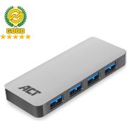 ACT-USB-A-Hub-met-stroomadapter-aantal-poorten-4x-USB-A-female-kabellengte-0-50m-aluminium-behui