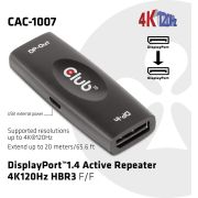 CLUB3D-1007-video-kabel-adapter-DisplayPort-Zwart