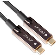 CLUB3D USB3.2 G2 TYPE-C ACT. OPT. A/V M/M 20M USB-kabel 3.2 Gen 2 (3.1 Gen 2) USB C Zwart
