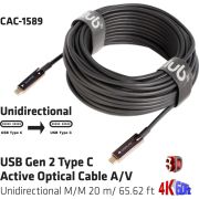CLUB3D-USB3-2-G2-TYPE-C-ACT-OPT-A-V-M-M-20M-USB-kabel-3-2-Gen-2-3-1-Gen-2-USB-C-Zwart