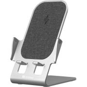 Sandberg Wireless Charger Stand 15W Alu Smartphone Grijs USB Draadloos opladen Snel opladen Binnen