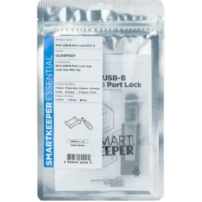 Smart Keeper Essential Mini USB-B Port Lock (4x) + Lock Key Mini (1x) - Grijs