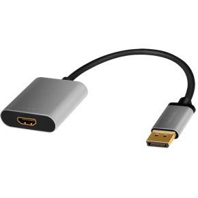 LogiLink CDA0108 video kabel adapter 0,15 m DisplayPort HDMI Zwart, Grijs