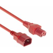 ACT Netsnoer C14 - C15 rood 3 m