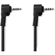 Nedis Audio-Videokabel | 3,5 mm Male | 3,5 mm Male | Vernikkeld | 2.00 m | Rond | PVC | Zwart