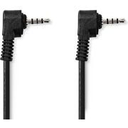 Nedis-Audio-Videokabel-3-5-mm-Male-3-5-mm-Male-Vernikkeld-2-00-m-Rond-PVC-Zwart