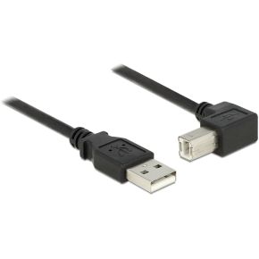 Delock 83528 Kabel USB 2.0 Type-A male > USB 2.0 Type-B male haaks 2 m zwart