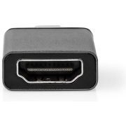 Nedis USB-C Adapter | USB 3.2 Gen 1 | USB-C Male | HDMI Output | 4K@60Hz | Rond | Vernikkeld | Grijs /