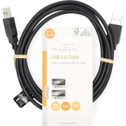 Nedis-USB-Kabel-USB-2-0-USB-A-Male-USB-A-Male-480-Mbps-Vernikkeld-2-00-m-Rond-PVC-Zwart