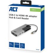 ACT-USB-C-naar-HDMI-female-multiport-adapter-met-PD-Pass-Through-60W-4K-USB-A-USB-C-kaartlezer