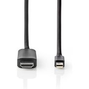 Nedis-Mini-DisplayPort-HDMI-Kabel-Mini-DisplayPort-Male-HDMI-Male-2-0-m-Zwart