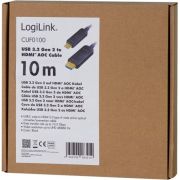 LogiLink-CUF0100-video-kabel-adapter-10-m-USB-Type-C-HDMI-Type-A-Standaard-Zwart
