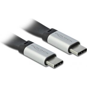 DeLOCK 85926 USB-kabel 0,22 m 3.2 Gen 2 (3.1 Gen 2) USB C Zwart, Zilver