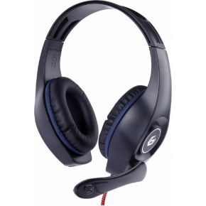 Gembird GHS-05-B hoofdtelefoon/headset Hoofdband 3,5mm-connector Zwart, Blauw