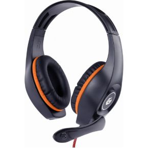 Gembird GHS-05-O hoofdtelefoon/headset Hoofdband 3,5mm-connector Zwart, Oranje