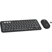 Logitech-Pebble-2-Combo-Inclusief-RF-draadloos-Bluetooth-AZERTY-Frans-Grafiet-toetsenbord-en-muis