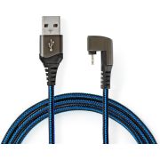 Nedis Data- en oplaadkabel | USB-A Male naar Apple Lightning 8-pins Male | 180&deg;-aansluiting voor gaming |