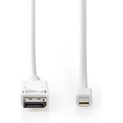 Nedis-Mini-DisplayPort-DisplayPort-Kabel-Mini-DisplayPort-Male-DisplayPort-Male-2-0-m-Wit