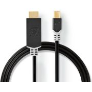 Nedis-Mini-DisplayPort-HDMI-Kabel-Mini-DisplayPort-Male-HDMI-Male-2-0-m-Antraciet