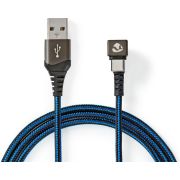 Nedis-USB-2-0-kabel-A-Male-naar-Type-C-Male-180-deg-aansluiting-voor-gaming-2-0-m-rond-gevlocht