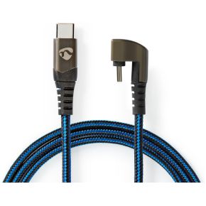 Nedis USB 2.0-kabel | Type-C Male naar Type-C Male | 180°-aansluiting voor gaming | 1,0 m | rond |