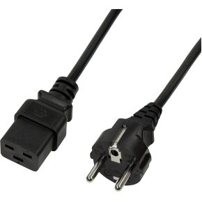 LogiLink CP153 electriciteitssnoer Zwart 3 m CEE7/7 C19 stekker