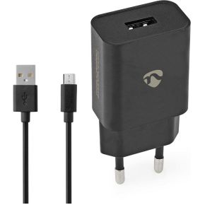 Nedis Wandlader | 2,1 A | losse kabel | Micro-USB | zwart