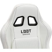 L33T-Gaming-E-Sport-Pro-Comfort-PC-gamestoel-Gestoffeerde-gevoerde-zitting-Wit