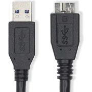 Nedis USB-Kabel | USB 3.2 Gen 1 | USB-A Male | USB Micro-B Male | 5 Gbps | Vernikkeld | 2.00 m | Rond | PV