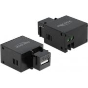 Delock 86506 Keystone-module USB Type-A oplaadpoort 2.1 A zwart