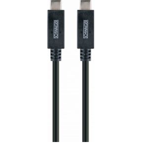 Schwaiger LK 101 C USB-kabel 1 m 3.2 Gen 2 (3.1 Gen 2) USB C Zwart