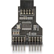DeLOCK 60045 tussenstuk voor kabels 9 pin USB 2.0 2 x 9 pin pin header Zwart