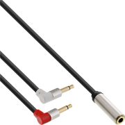 InLine Kabel / Adapter audio kabel 0,15 m 2 x 3.5mm 3.5mm Zwart