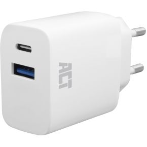 ACT AC2122 20W universele oplader voor mobiele apparatuur Wit