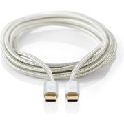 Nedis-USB-2-0-Kabel-Voor-Synchroniseren-Laden-en-AV-ondersteuning-USB-C-copy-Male-Naar-USB-C-copy-Mal