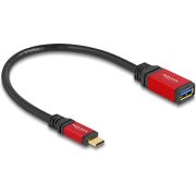 DeLOCK 60172 USB-kabel 0,15 m USB 3.2 Gen 2 (3.1 Gen 2) USB C USB A Zwart, Rood