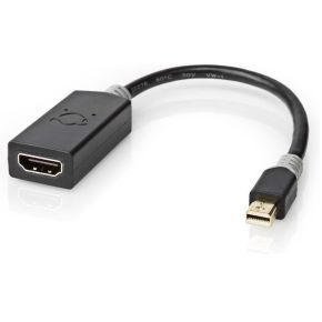 Nedis Mini-DisplayPort - HDMI©-Kabel | Mini-DisplayPort Male - HDMI©-Uitgang | 0,2 m | Antraciet
