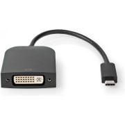 Nedis-USB-C-copy-adapterkabel-Type-C-copy-Male-DVI-D-24-5-Female-0-2-m-Zwart