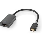 Nedis USB-C&copy;-adapterkabel | Type-C&copy; Male - HDMI&copy; Output | 0,2 m | Antraciet