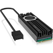 ICY BOX M2HSF-703 hardwarekoeling SSD (solid-state drive) Koelplaat 2 cm 1 stuk(s) Zwart, Grijs