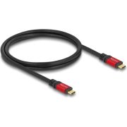DeLOCK 80050 USB-kabel 1 m USB 2.0 USB C Zwart, Rood