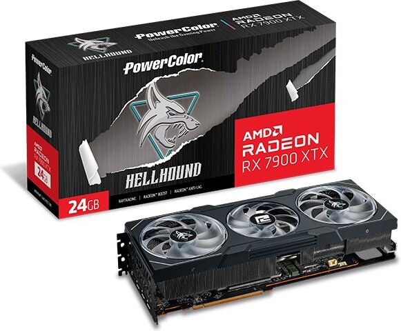 新品保証付 Hellhound Radeon RX 7900 XTX 24GB Megekko.nl - PowerColor Hellhound Radeon RX 7900 XTX 24GB Videokaart