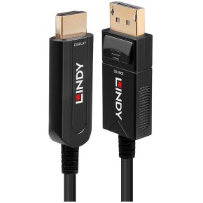 Lindy 38490 video kabel adapter 10 m DisplayPort HDMI Type A (Standaard) Zwart