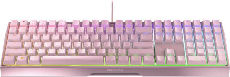 CHERRY MX BOARD 3.0 S, mechanisch gaming-toetsenbord met RGB-verlichting, internationale VS-indeling (QWERTY), bedraad, robuuste aluminium behuizing, MX RED- schakelaars, wit